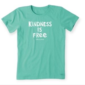Life is Good "Kindness Is Free" Women's Cotton T Shirt Size Small